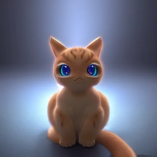 Image similar to photography of a realistic mew animal, ultra detailed, 8 k, cinematic lighting, natural background, trending on artstation, pokemon