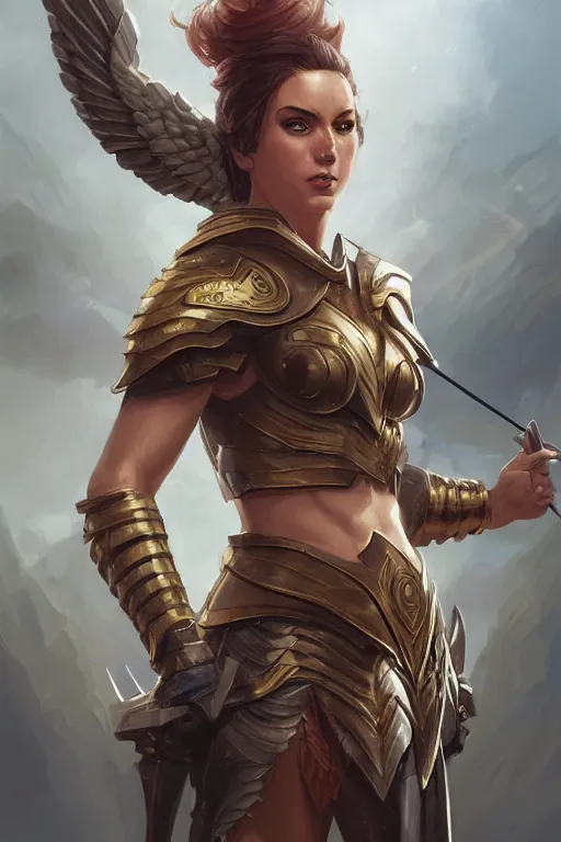 Image similar to amazon valkyrie athena, d & d, fantasy, portrait, highly detailed, headshot, digital painting, trending on artstation, concept art, sharp focus, illustration, art by artgerm and greg rutkowski and magali villeneuve