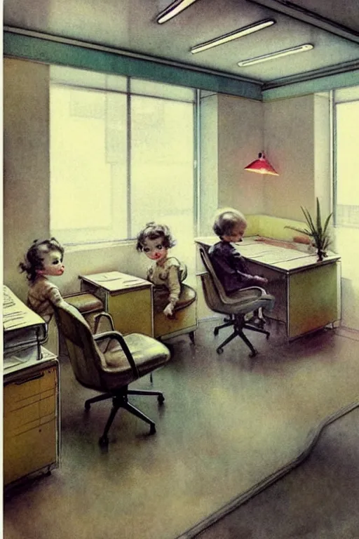 Prompt: ( ( ( ( ( 1 9 5 0 s retro future office interior. muted colors. childrens layout, ) ) ) ) ) by jean - baptiste monge,!!!!!!!!!!!!!!!!!!!!!!!!!