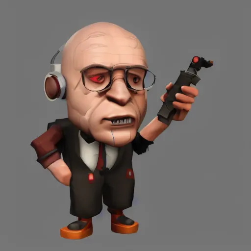 Prompt: albert eienstein in tf 2, sfm render, steam workshop, source engine, team fortress 2, model