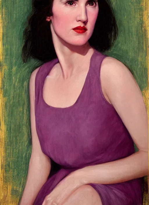 Image similar to portrait of young Jennifer Connelly by John Currin