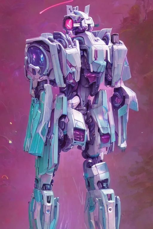 Image similar to a full body portrait of “MTMTE Tarn”!! , seapunk Mecha , vaporwave , digital art, artstation, by WLOP, Ilya repin, alphonse mucha., Very highly detailed 8K, octane, Digital painting, the golden ratio,