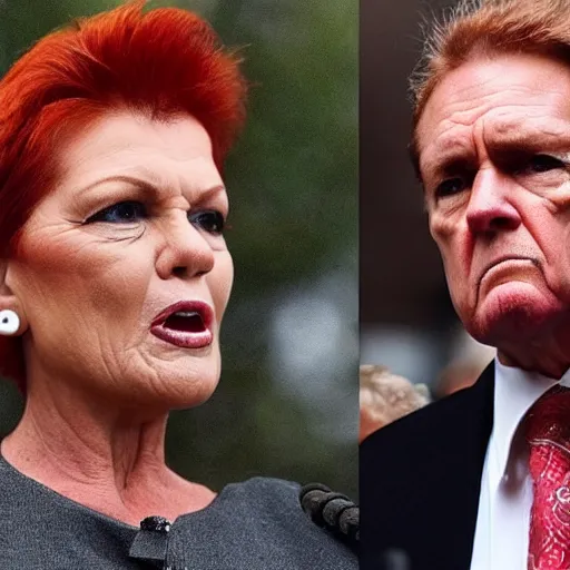 Prompt: Pauline Hanson is secretly a lizard people