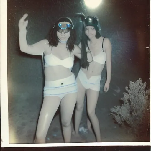 Image similar to underwater costume party polaroid