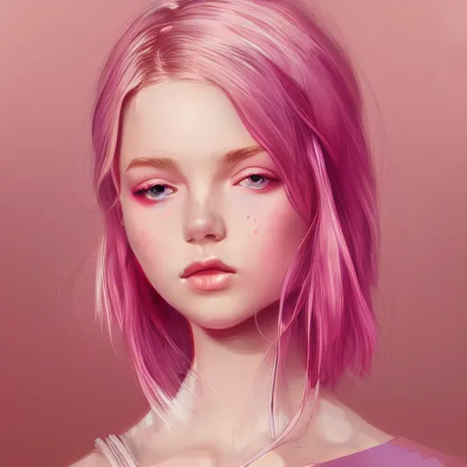 Image similar to teen girl, pink hair, gorgeous, amazing, elegant, intricate, highly detailed, digital painting, artstation, concept art, sharp focus, illustration, art by nel-zel formula