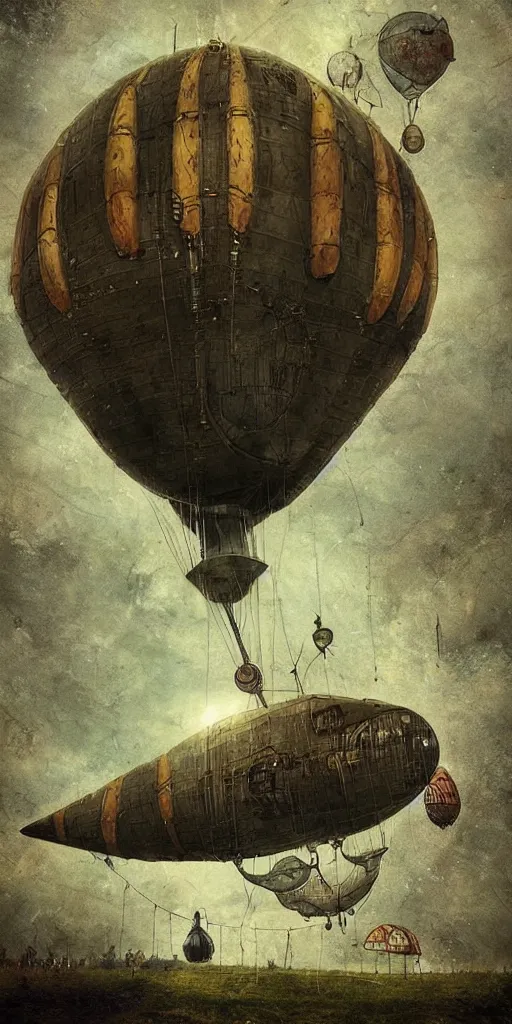 Image similar to a vintage airship by alexander jansson