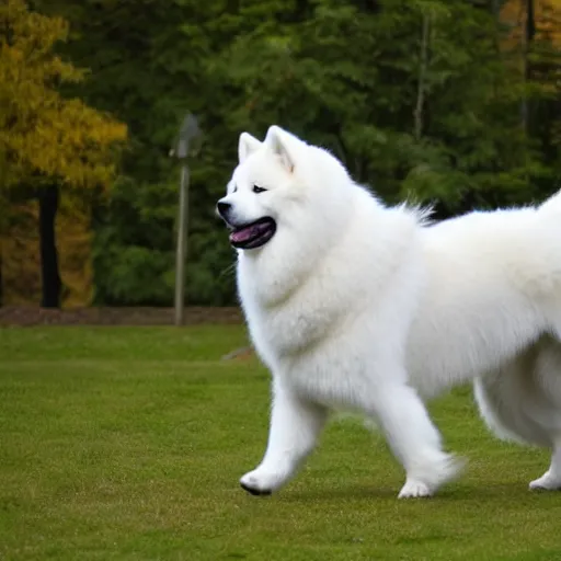 Prompt: a samoyed samurai