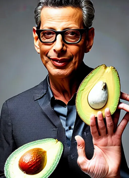 Image similar to jeff goldblum is inside an avocado