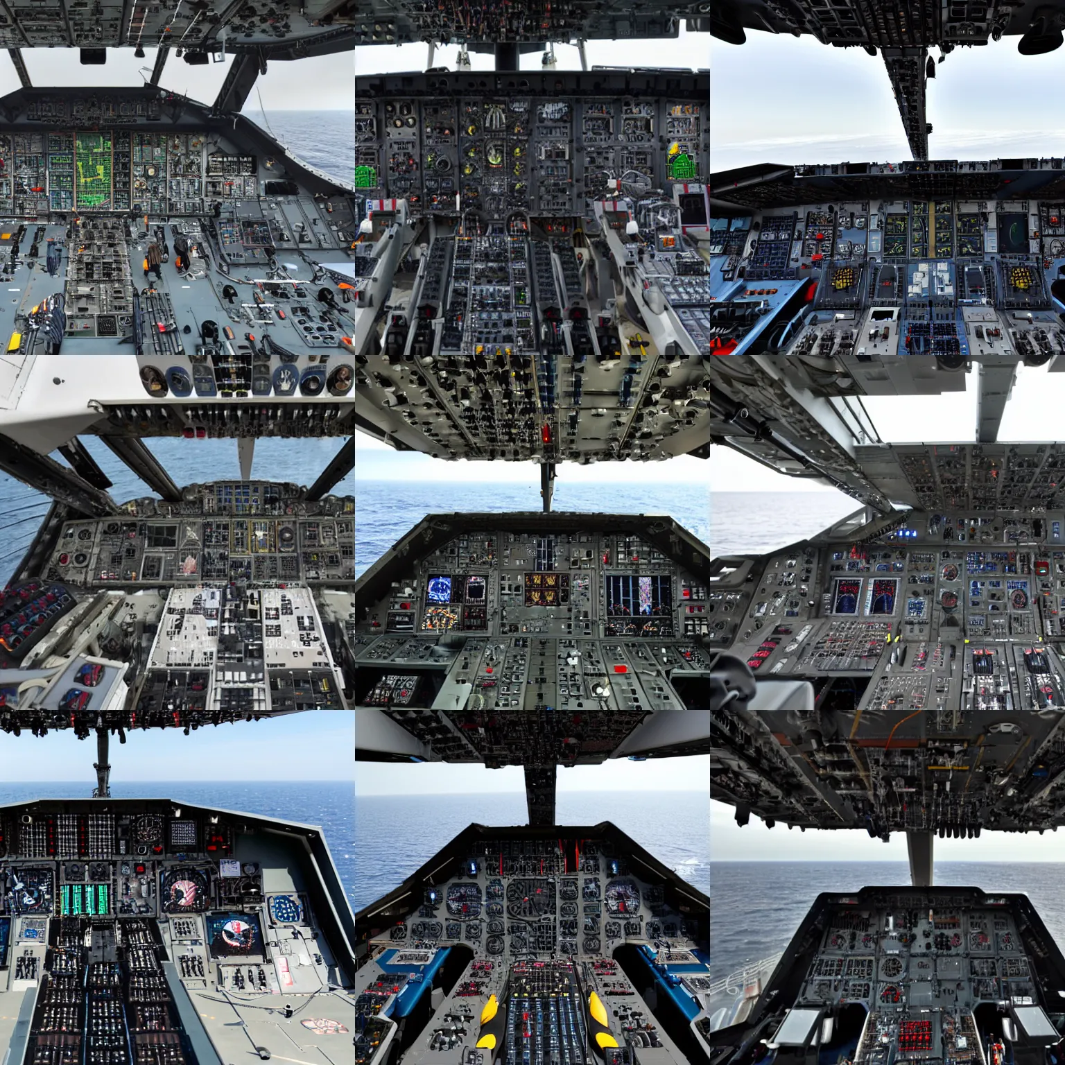 Prompt: flight deck of an aircraft carrier