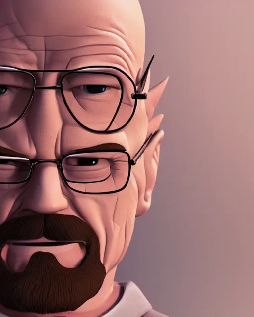 Prompt: a portrait of Walter White as a Disney cartoon character, highly detailed, octane render