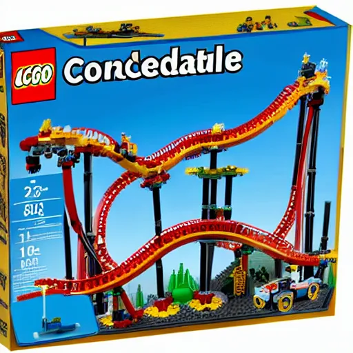 Prompt: rollercoaster lego set