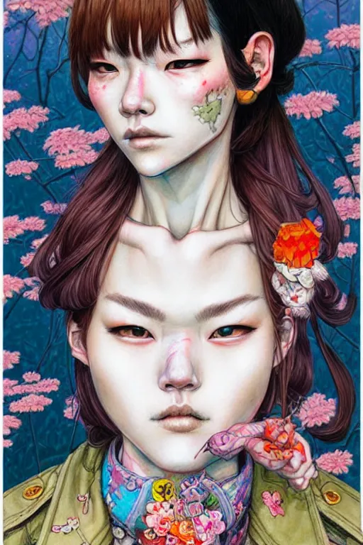 Prompt: cowboy style of yoshii chie and hikari shimoda and martine johanna, highly detailed