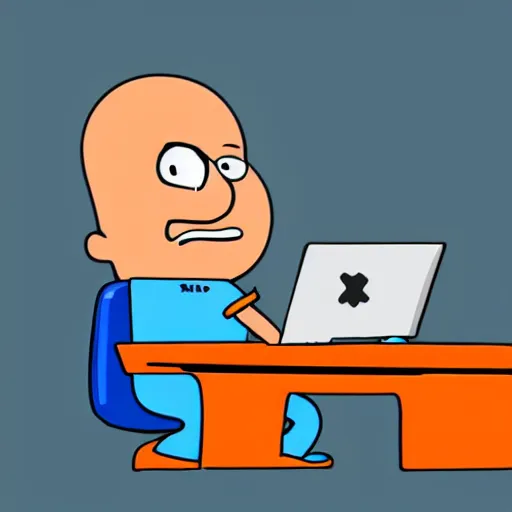 Image similar to cartoon man sitting at a desk with a laptop giving a thumbs up, computer graphics by karl ballmer, pexels, net art, stockphoto, behance hd, stock photo