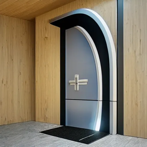 Prompt: futuristic door design