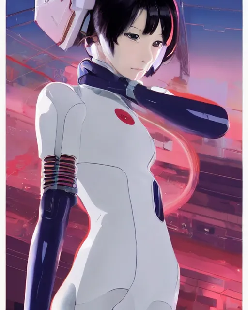 Prompt: girl wearing an eva plugsuit | | very very anime!!!, fine - face, audrey plaza, realistic shaded perfect face, fine details. anime. realistic shaded lighting poster by ilya kuvshinov katsuhiro otomo ghost - in - the - shell, magali villeneuve, artgerm, jeremy lipkin and michael garmash and rob rey