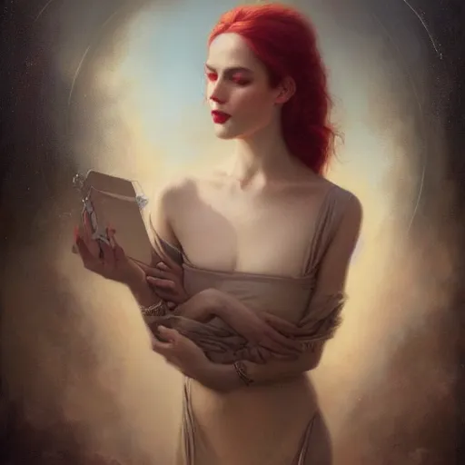 Prompt: portrait by Tom Bagshaw