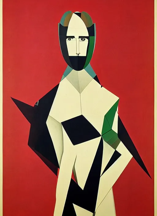 Prompt: constructivism monumental graphic super flat style figurative detailed portrait by avant garde painter and leon bakst, illusion surreal art, highly conceptual figurative art, intricate detailed illustration drawing, controversial poster art, geometrical drawings, no blur