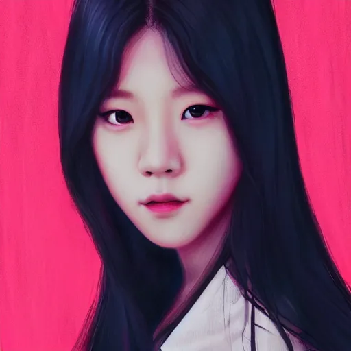 Image similar to jisoo of blackpink, hyperrealistic portrait, bladerunner street, by justine florentino, fantasy art, photo realistic, dynamic lighting, artstation, poster, volumetric lighting, very detailed face, intricate complexity, 8 k, award winning