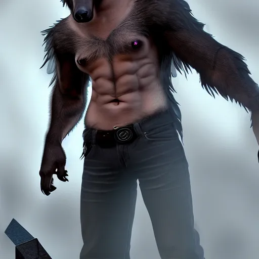 Prompt: cute handsome male werewolf from van helsing unreal engine hyperreallistic render 8k character concept art masterpiece