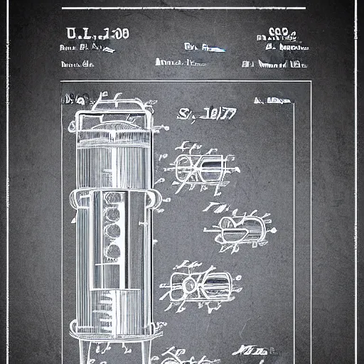 Image similar to a patent poster for a goldberg time machine.