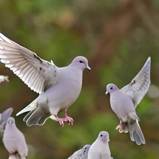 Image similar to doves flying into an ear