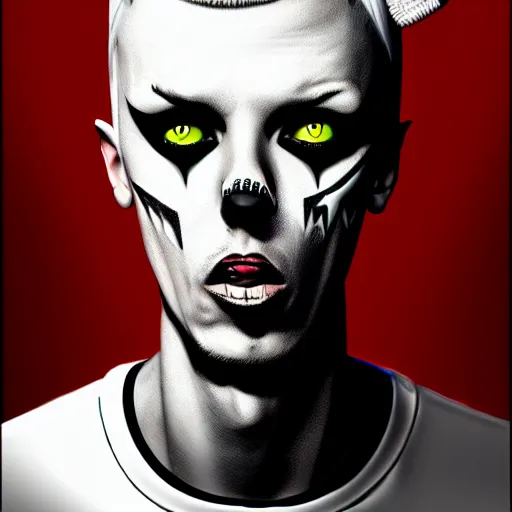 Image similar to Die antwoord, digital art, trending on artstation