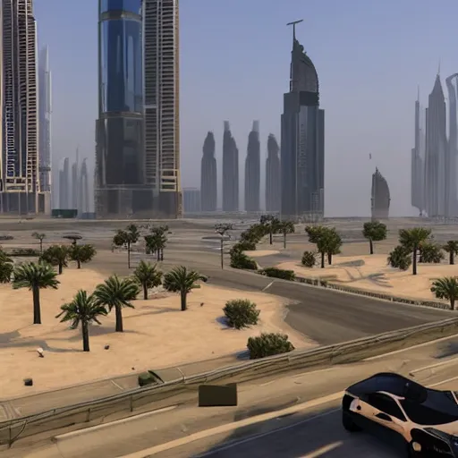 Prompt: gta : dubai, unreal engine 5