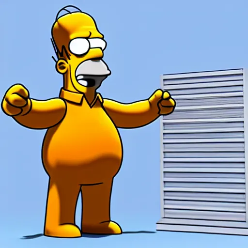 Image similar to 3 d charater rigged homer simpson in a t - pose