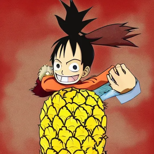 Image similar to luffy as pineapple