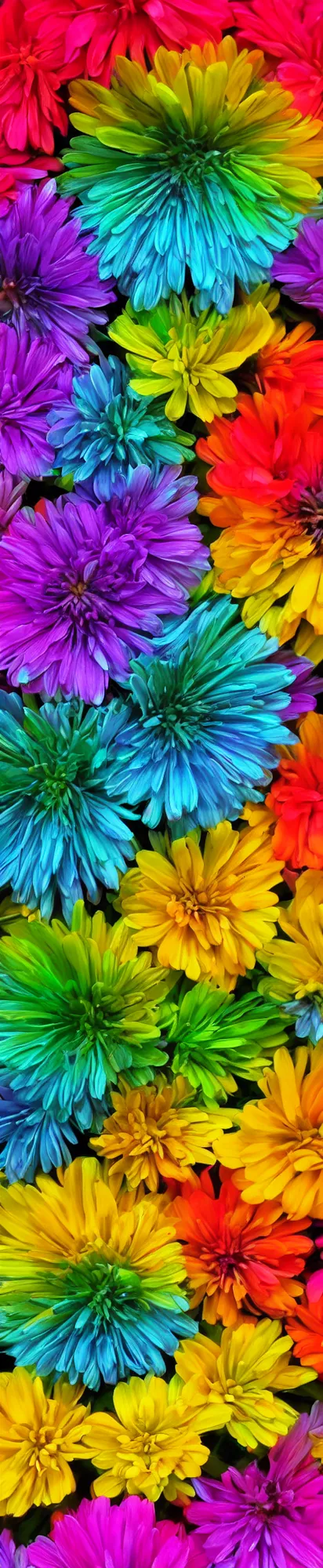 Image similar to vertical macro rainbow flowers