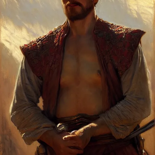 Image similar to attractive man, game of thrones, painting by gaston bussiere, craig mullins, greg rutkowski, alphonse mucha