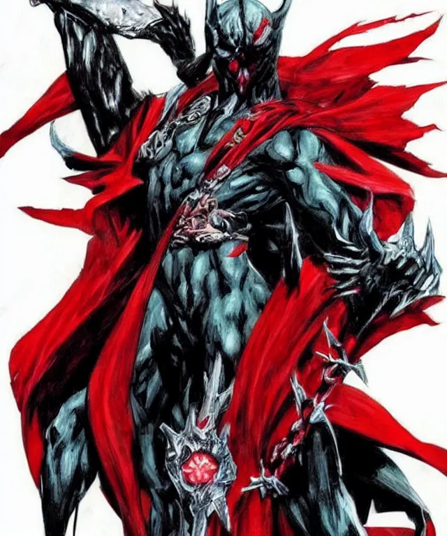 Image similar to spawn character design in the style of gabriele dell'otto