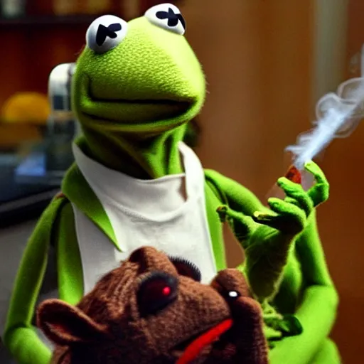 kermit the frog smoking weed