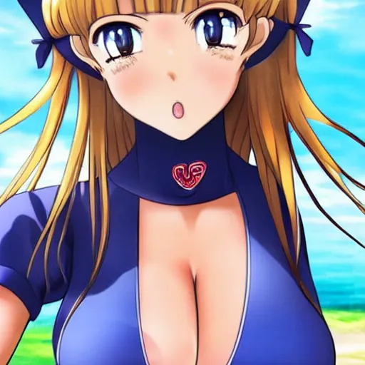 Image similar to Kate Upton anime girl