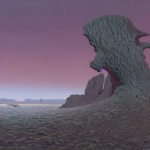 Prompt: Landscape, by Wayne Barlowe.