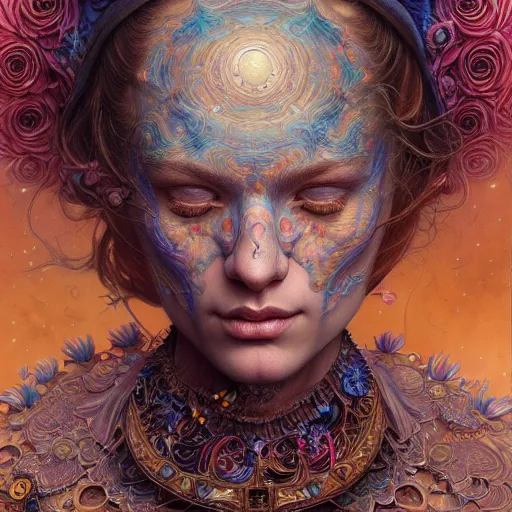 Image similar to hyper detailed masterpiece, floral pattern, jean giraud, digital art painting, matte painting, beautiful, psychedelic, artgerm, donato giancola, tom bagshaw