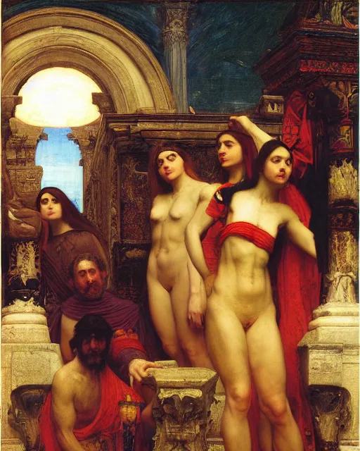 Image similar to the nine spheres of heaven from dante's divine comedy, painting by john william waterhouse and edwin longsden long and theodore ralli and nasreddine dinet, oil on canvas. cinematic, hyper realism, dramatic lighting, high detail 8 k