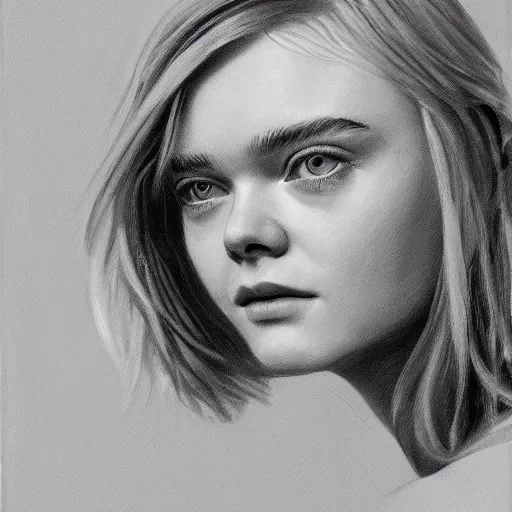 Prompt: professional painting of Elle Fanning as 007 in the style of Scott Listfield and Andrew Wyeth, head and shoulders portrait, symmetrical facial features, smooth, sharp focus, illustration, intricate, stormy weather, extremely detailed masterpiece,