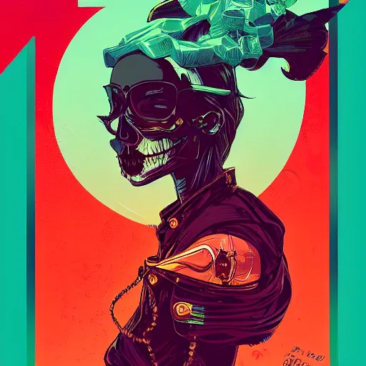 Image similar to portrait skull girl by petros afshar, tom whalen, laurie greasley, jc leyendecker and greg rutkowski