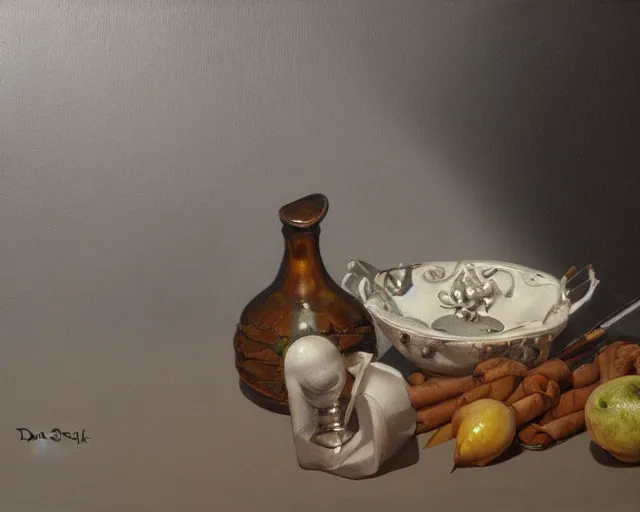 Prompt: a still life painting daniel sprick, high resolution