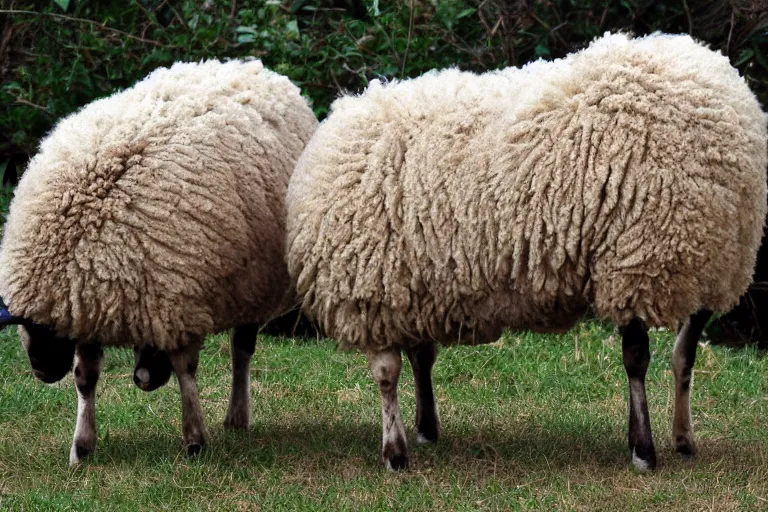 Image similar to a photo of a sheep in the color of the rainbow