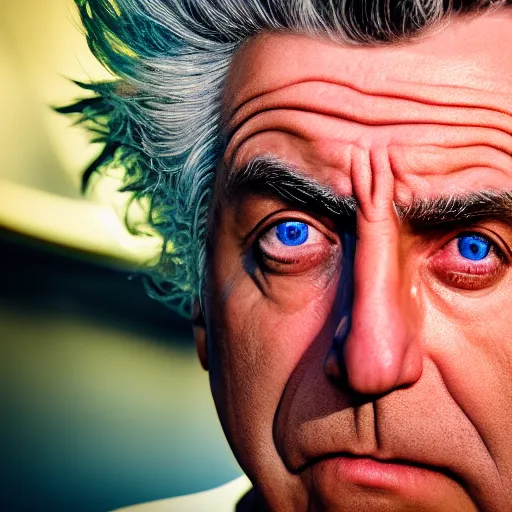 Image similar to rick sanchez closeup photograph dslr photorealistic, studio lighting, ektachrome, detailed, intricate, face details