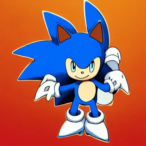 Image similar to pokemon that looks like sonic the hedgehog in pokemon style