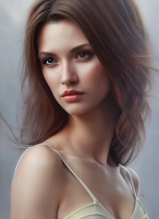 Image similar to full length photo of a gorgeous young woman in the style of stefan kostic, realistic, sharp focus, 8k high definition, insanely detailed, intricate, elegant, art by stanley lau and artgerm