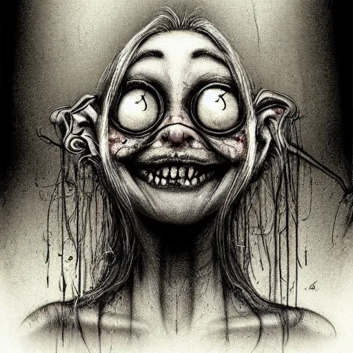 Image similar to grunge cartoon sketch of a human fly mix with a wide smile by - michael karcz, loony toons style, horror theme, detailed, elegant, intricate