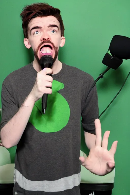 Image similar to Jacksepticeye screaming at the top of his voice