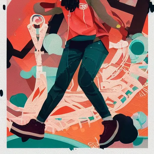 Image similar to Hip-hop artist Glorilla profile picture illustration by Sachin Teng, asymmetrical, Organic Painting , geometric shapes, hard edges, energetic, graffiti, street art:2 Highly Detailed, Masterpiece, by Sachin Teng:6