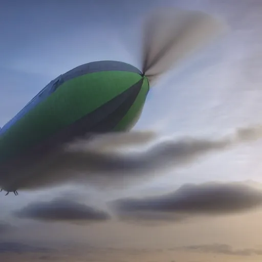 Prompt: green fog clouds with airship, dimensional travel, hd