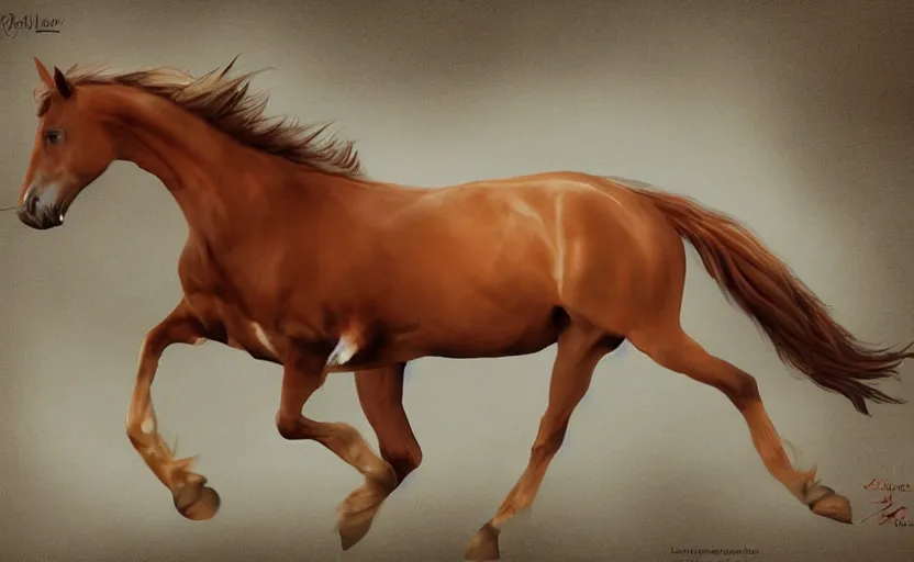 Image similar to Magical and fantasy digital painting of a horse