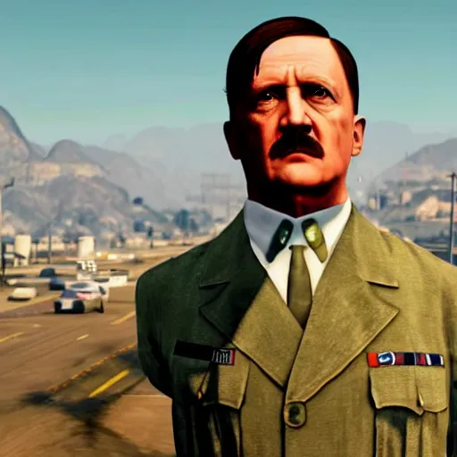 Image similar to adolf hitler in gta v,